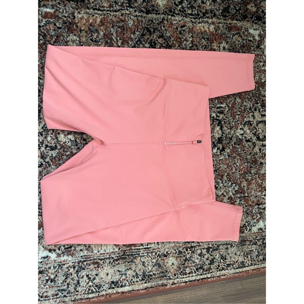 Fabletics Pink High Waisted Zip Leggings